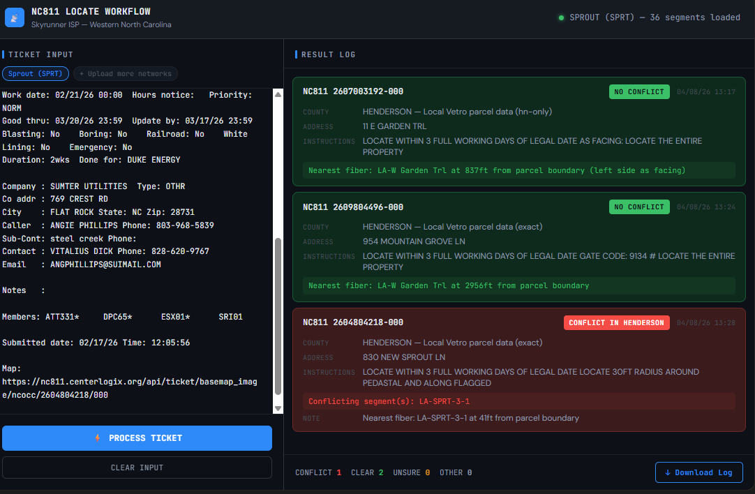 LocateIQ interface screenshot